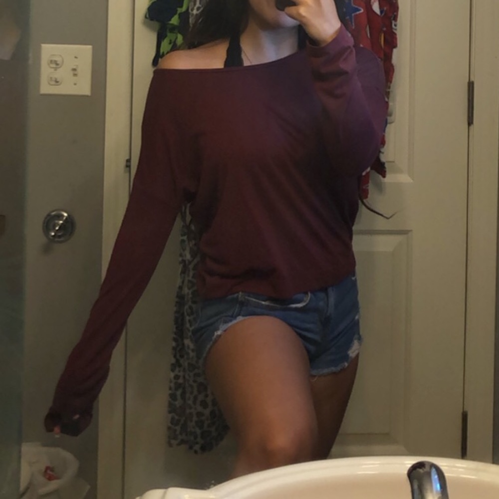 maroon long sleeve